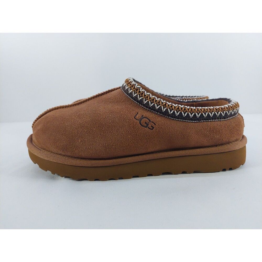 UGG Tasman Slippers Womens 9 Chestnut Suede Slip On Sheepskin Lined - Picture 4 of 5